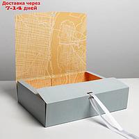 Коробка складная двухсторонняя "Путешествие", 31 × 24,5 × 9 см