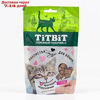 Лакомство для кошек Titbit Хрустящие подушечки, паштет из говядины, 100 г