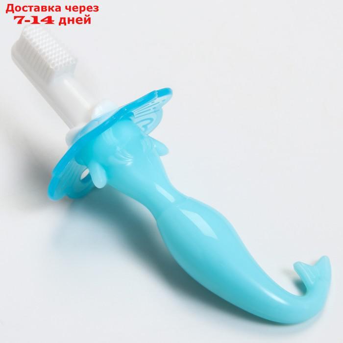 Зубная щётка детская "Русалочка", силиконовая, от 0 мес., цвета МИКС - фото 1 - id-p226973891