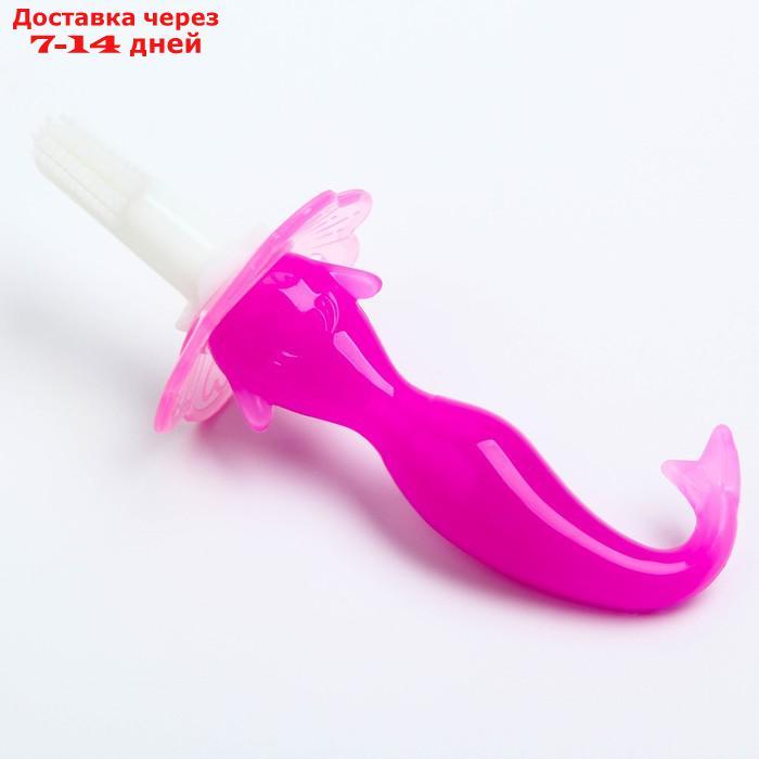 Зубная щётка детская "Русалочка", силиконовая, от 0 мес., цвета МИКС - фото 2 - id-p226973891