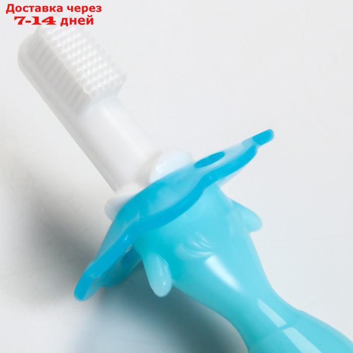 Зубная щётка детская "Русалочка", силиконовая, от 0 мес., цвета МИКС - фото 3 - id-p226973891
