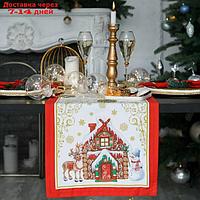 Дорожка на стол "Этель: Новогодняя сказка", 40 × 147 см, 100 % хлопок, саржа, 190 г/м²