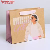 Пакет крафтовый подарочный Boss, 22 × 17,5 × 8 см