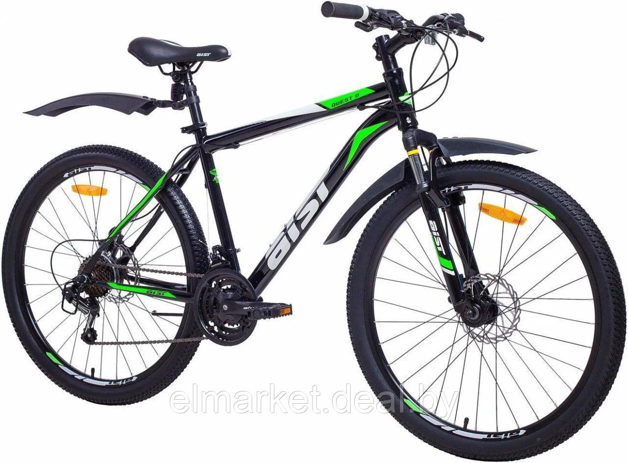 Велосипед AIST Disc/26/18/черно-зеленый/2022 - фото 1 - id-p227164346