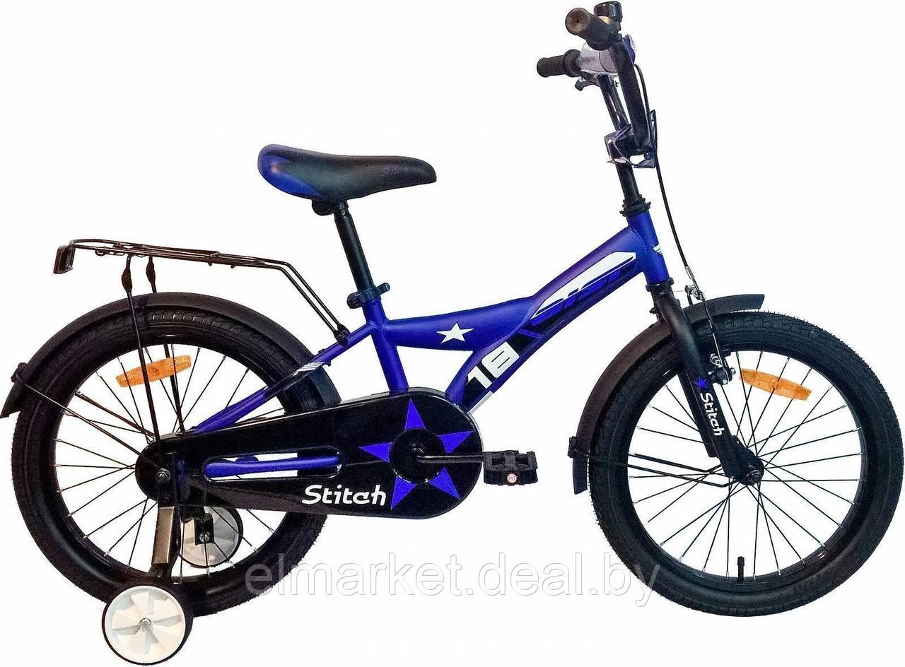 Велосипед AIST STITCH 18 2023 синий - фото 1 - id-p227164332
