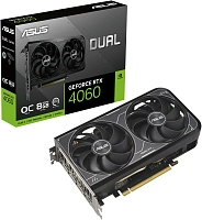 Видеокарта Asus PCI-E 4.0 DUAL-RTX4060-O8G-V2 NVIDIA GeForce RTX 4060 8Gb 128bit GDDR6 2505/17000 HDMIx1 DPx3