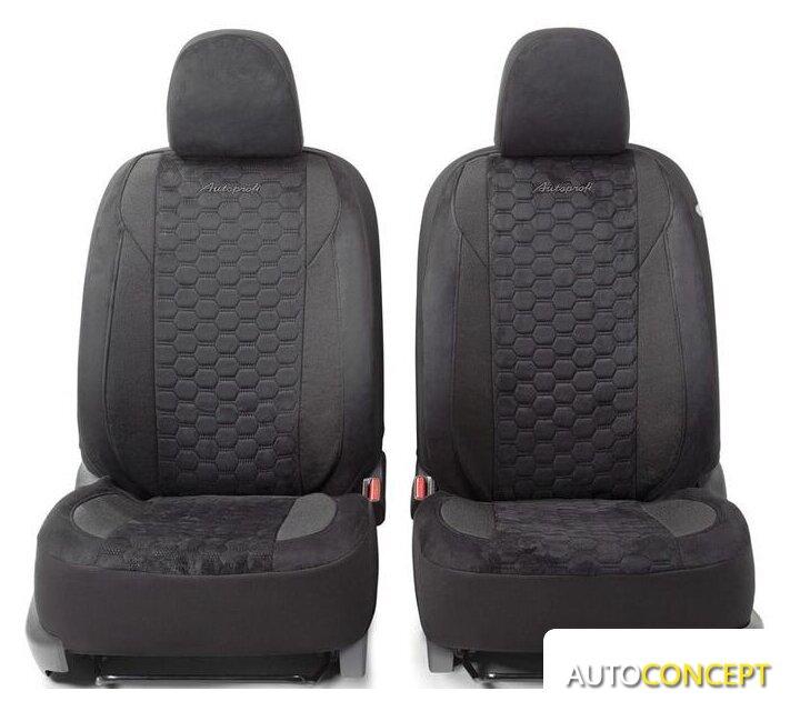 Комплект чехлов для сидений Autoprofi Alcantara ALC-1505 (черный) - фото 2 - id-p213199044