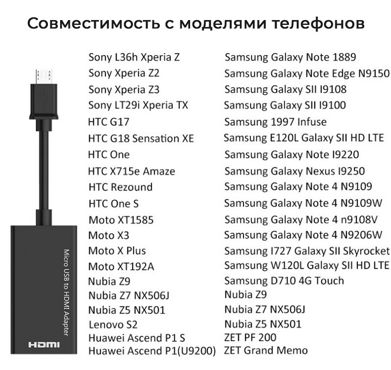 Адаптер - переходник MicroUSB - HDMI (MHL), черный 555707 - фото 6 - id-p225058742