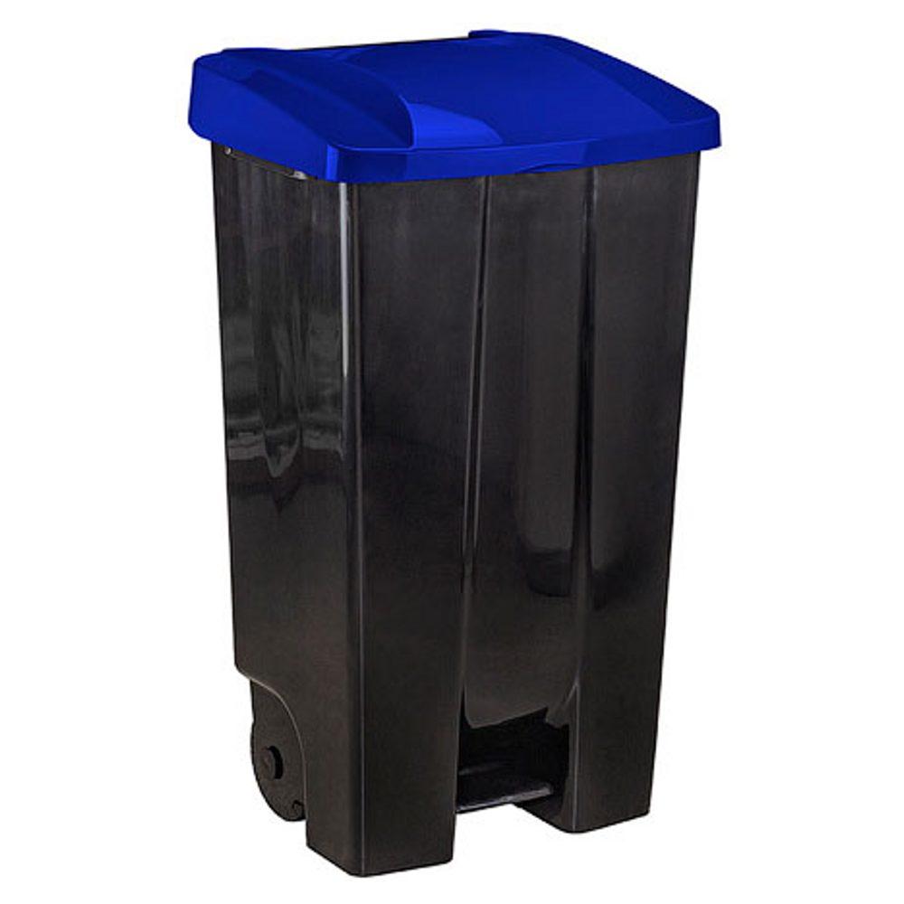 Контейнер для мусора с педалью на колесах 110л (М2395) (IDEA ) (синий) - фото 1 - id-p227167745