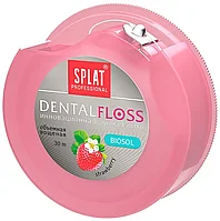 SPLAT Professional DentalFloss Зубная нить КЛУБНИКА объемная, 30 м.