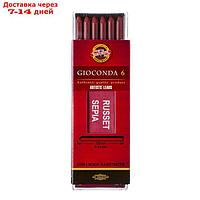 Набор сангины для цанговых карандашей Koh-I-Noor GIOCONDA 4373, D=5.6мм, L=120 мм, 6 штук в наборе