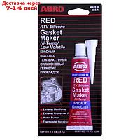 Герметик прокладок Abro красный, силиконовый, высокотемпературный, 42,5 г, 11-AB-42.r