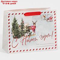 Пакет ламинированный горизонтальный "Новогодняя открытка", MS 18 × 23 × 10 см