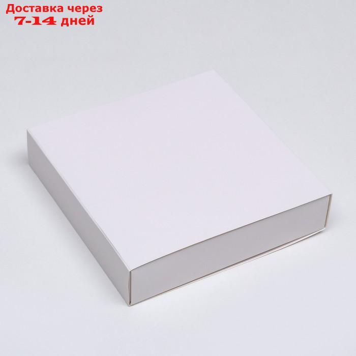 Коробка складная под 8 конфет + шоколад, белая, 17,7 х 17,8 х 38,5 см - фото 4 - id-p227015677