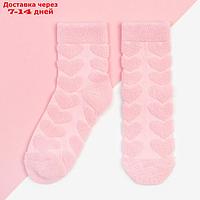 Носки детские махровые KAFTAN "Сердечки", р-р 16-18 см, розовый