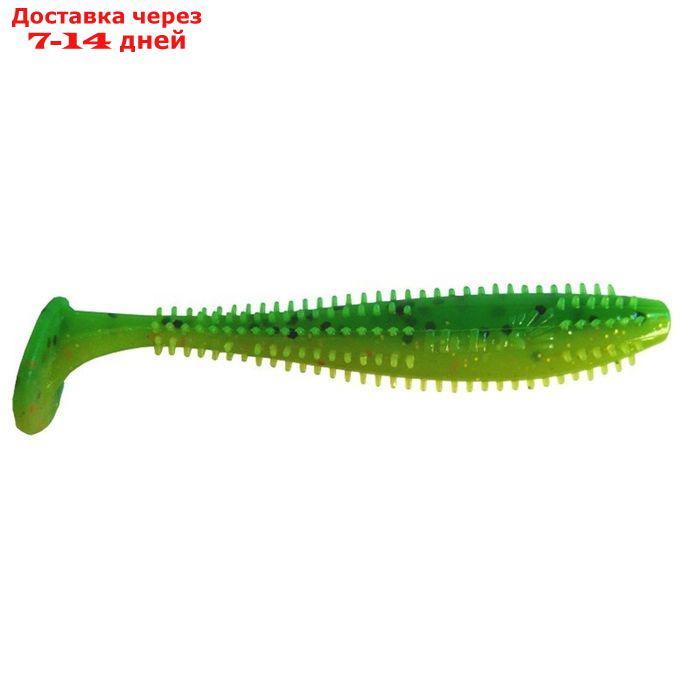 Виброхвост Helios Shaggy 8,5 см Green Lime HS-16-010 (набор 5 шт) - фото 1 - id-p227029780