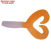Твистер Helios Credo Double Tail 7,5 см Pearl & Orange HS-12-019 (набор 7 шт)