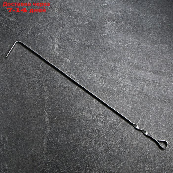 Кочерга из нержавеющей стали, ручка - кольцо, ширина - 12 мм, 70 см - фото 1 - id-p227011261