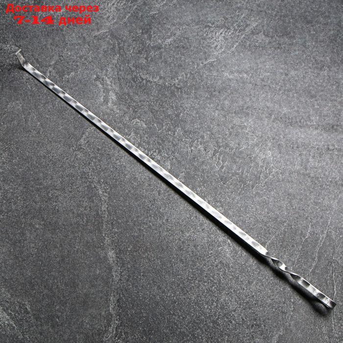 Кочерга из нержавеющей стали, ручка - кольцо, ширина - 12 мм, 70 см - фото 2 - id-p227011261
