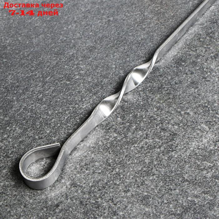 Кочерга из нержавеющей стали, ручка - кольцо, ширина - 12 мм, 70 см - фото 4 - id-p227011261