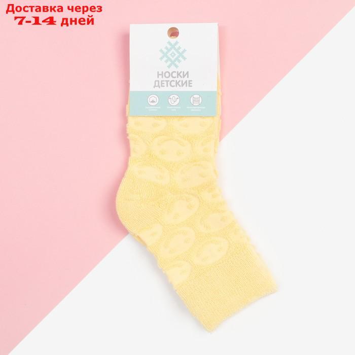 Носки для девочки махровые KAFTAN "Смайлики", размер 16-18 см, цвет жёлтый - фото 3 - id-p227016050