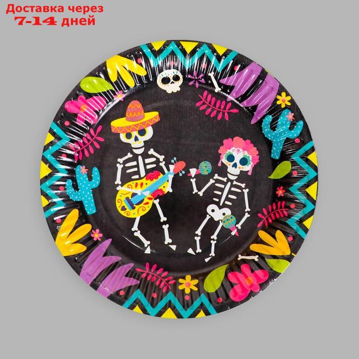 Тарелка бумажная "Мексиканская вечеринка", 18 см, набор 6 шт - фото 3 - id-p227000655
