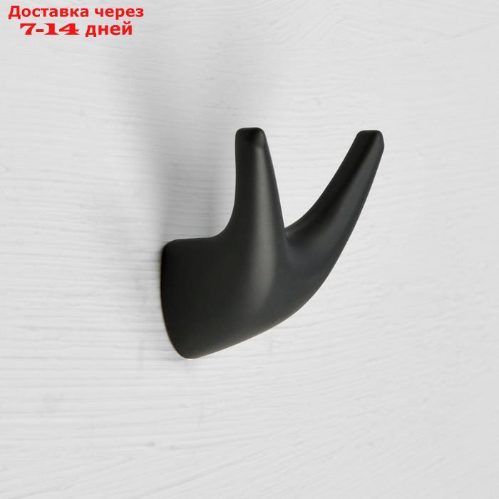Крючок мебельный CAPPIO, двухрожковый, цвет черный - фото 2 - id-p226995163