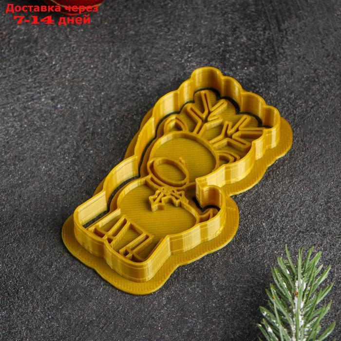Форма для печенья (штамп, вырубка) "Рождественский олень", цвет золотой - фото 3 - id-p227006288