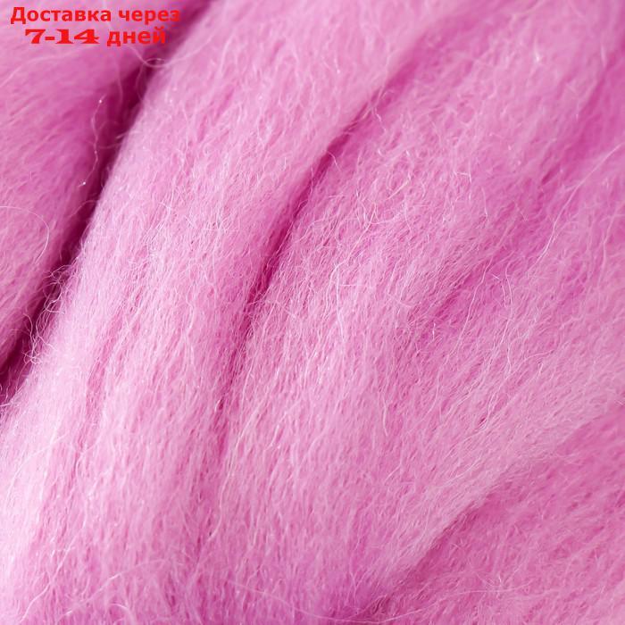 Шерсть для валяния 100% полутонкая шерсть 50гр (29 розовая сирень) - фото 3 - id-p227021212