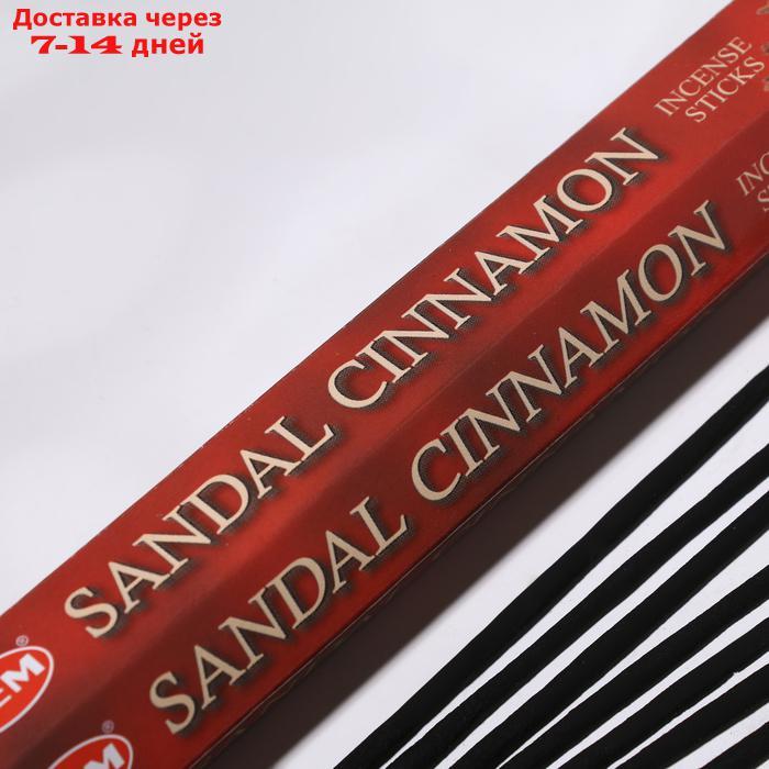 Благовония HEM "Sandal Cinnamon. Сандал корица", 20 палочек в упаковке, шестигранник - фото 2 - id-p227022720