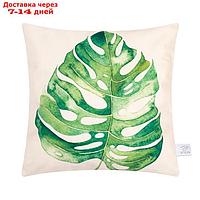 Чехол на подушку Этель "Green leaf", 40*40 см, 100 п/э, велюр