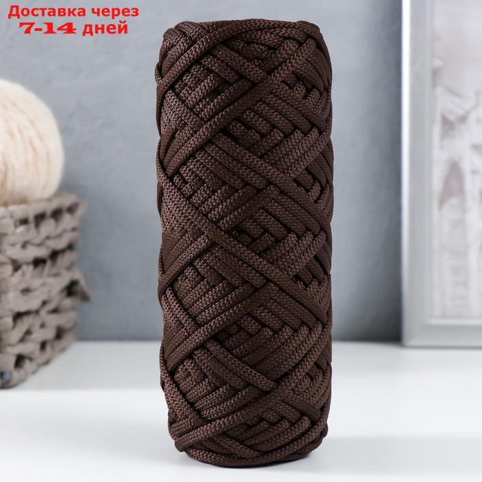 Шнур для вязания 100% полиэфир, ширина 4 мм 50м (шоколад) - фото 1 - id-p227017051