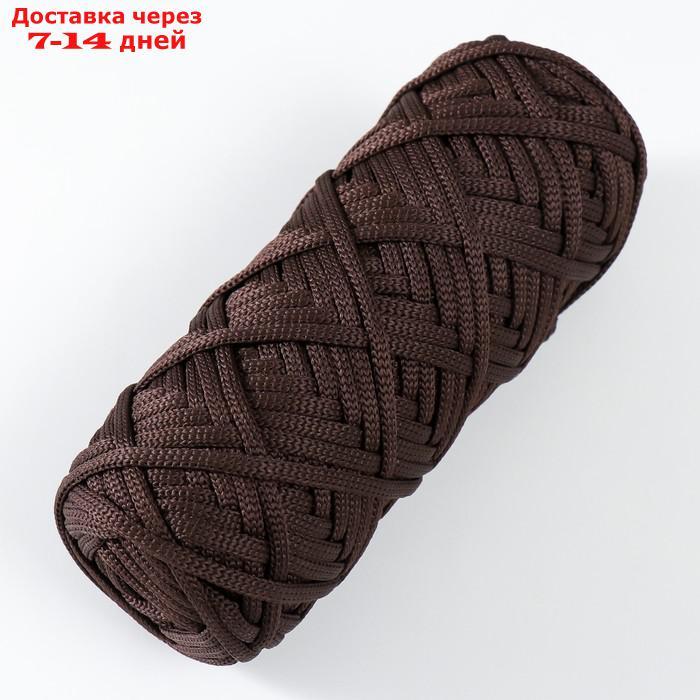 Шнур для вязания 100% полиэфир, ширина 4 мм 50м (шоколад) - фото 2 - id-p227017051