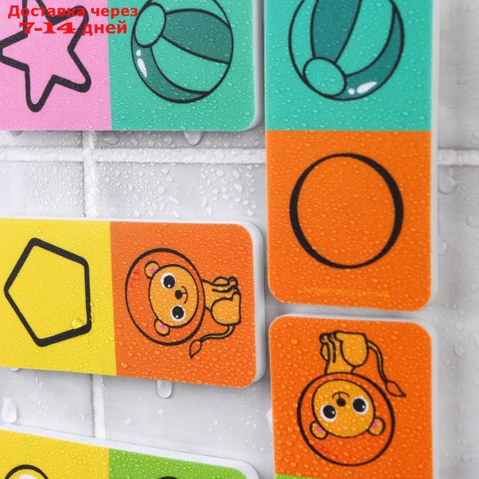 Развивающий набор игрушек для ванны "Домино. Учим цвета и формы", 20 деталей - фото 8 - id-p227026370