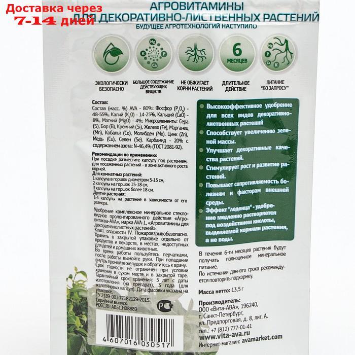 Удобрение "Агровитамины", для декоративно-лиственных растений, 25 г - фото 2 - id-p227019719
