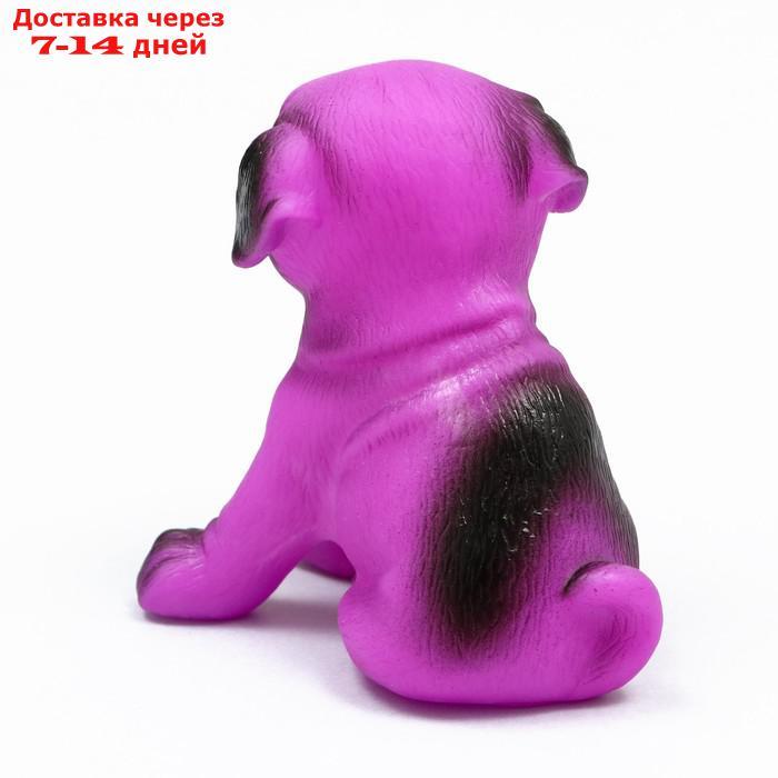 Игрушка пищащая "Маленький друг" для собак, бульдог, 9 см, розовая - фото 2 - id-p226995570
