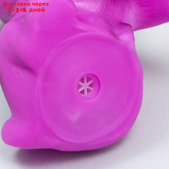 Игрушка пищащая "Маленький друг" для собак, бульдог, 9 см, розовая - фото 4 - id-p226995570