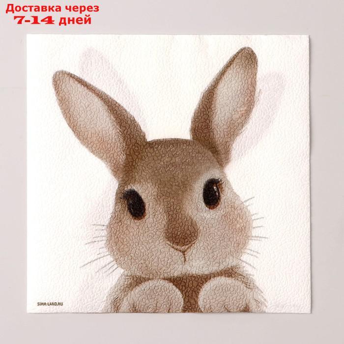 Салфетки бумажные однослойные "Кролик", 33*33 см, набор 20 штук - фото 3 - id-p227003183