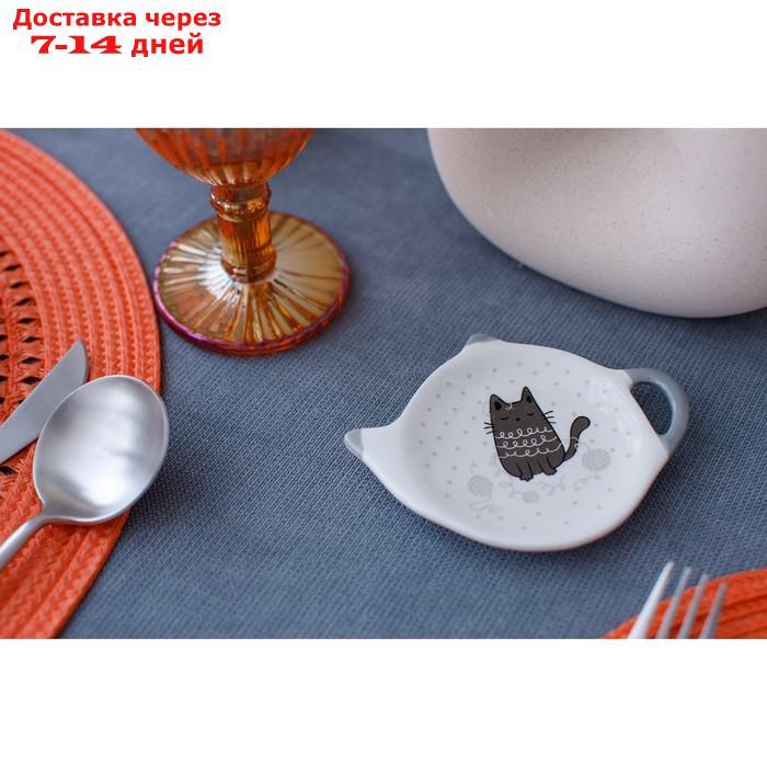 Подставка под чайный пакетик "Уютные коты" 12х9х1,3 см - фото 7 - id-p227014550