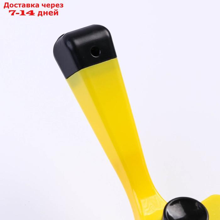 Пуходерка пластиковая "Косточка" с самоочисткой, 8,5 х 12,5 см, жёлтая - фото 4 - id-p227001872