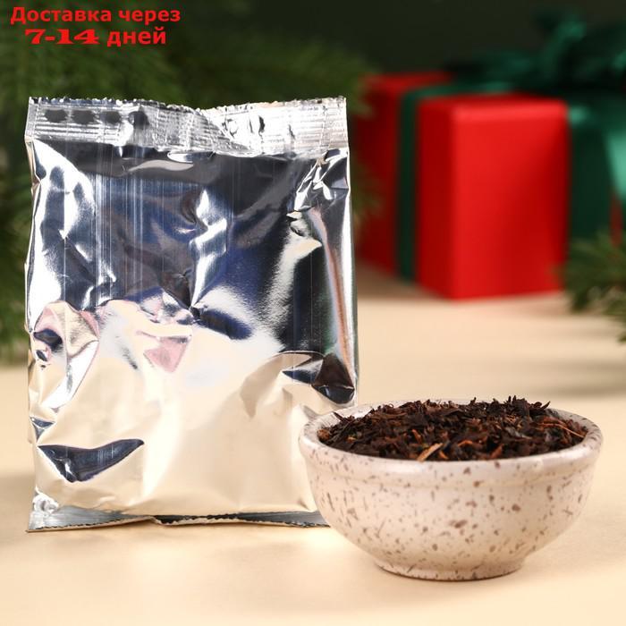 Набор "Новогодняя посылка": чай чёрный, 50 г., конфеты, вкус: мята, 100 г. - фото 5 - id-p227010218
