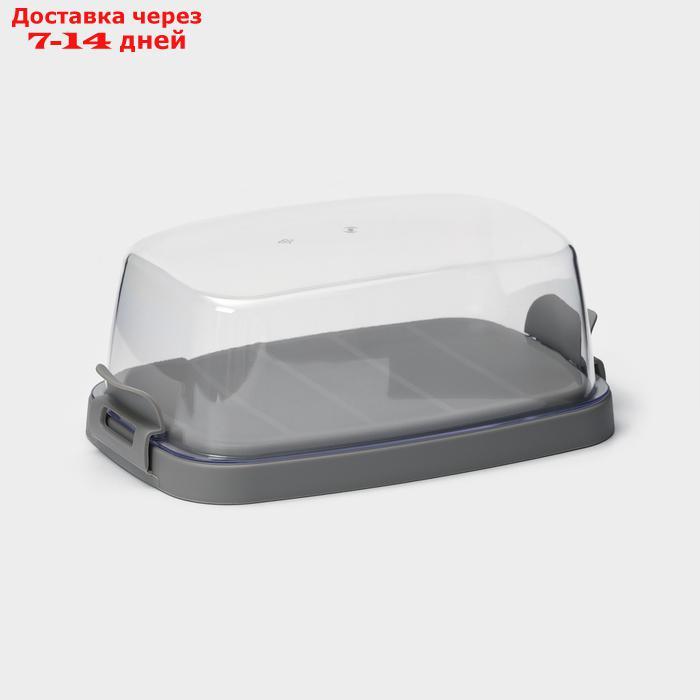 Маслёнка "Летиция", 16,5×10 см, цвет пыльно-серый - фото 1 - id-p227000130