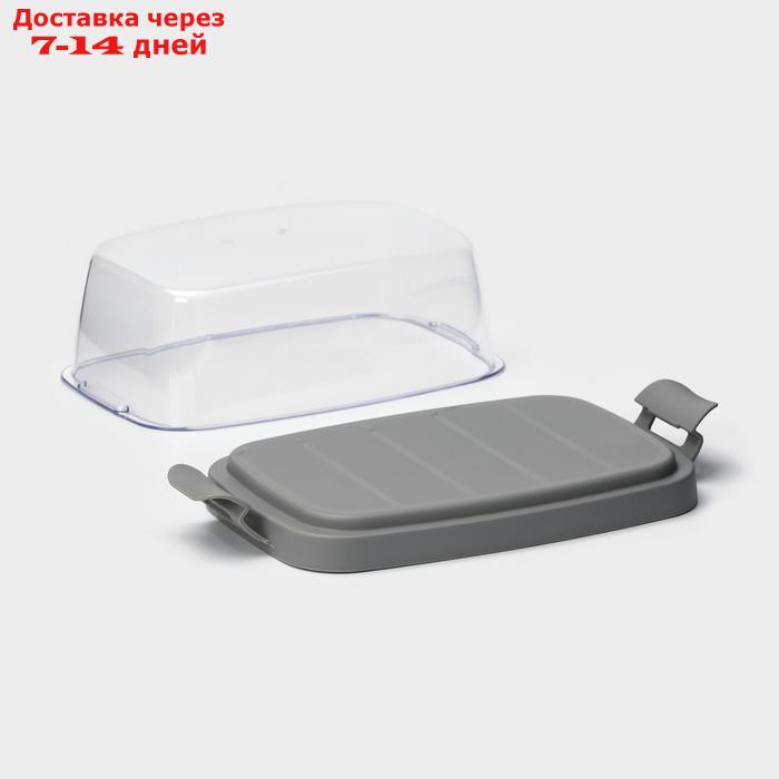 Маслёнка "Летиция", 16,5×10 см, цвет пыльно-серый - фото 3 - id-p227000130