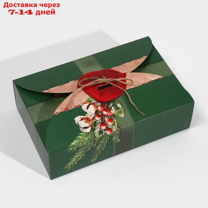 Коробка сборная "Новогодняя посылка", 28 х 18 х 8 см - фото 1 - id-p227005655