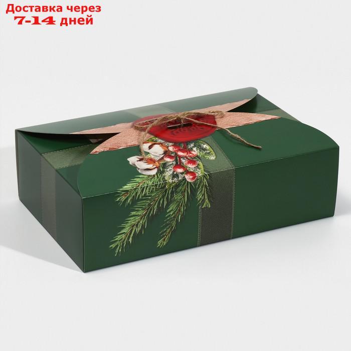 Коробка сборная "Новогодняя посылка", 28 х 18 х 8 см - фото 2 - id-p227005655