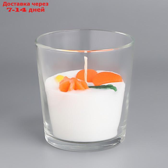 Свеча в стакане "Вид" №3, с декором - фото 2 - id-p227026861