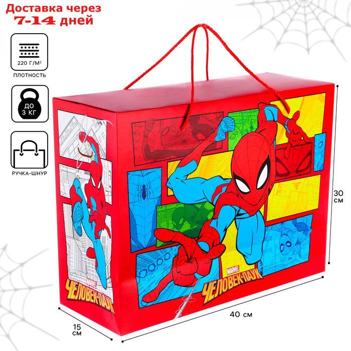 Пакет-коробка, Человек-паук, 40 х 30 х 15 см - фото 1 - id-p227029363