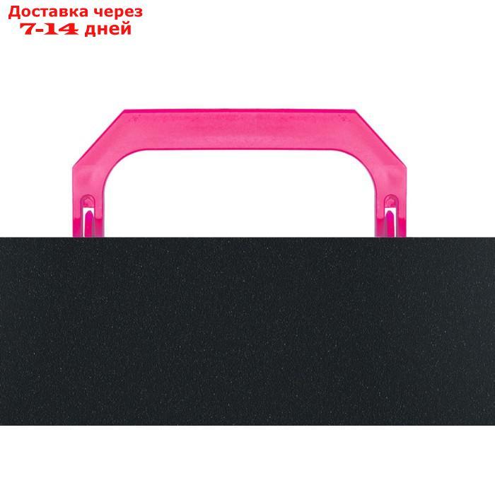Папка портфель А4, 700 мкм, 1 отделение, Calligrata, черный с розовыми элементами отделки - фото 5 - id-p227026879