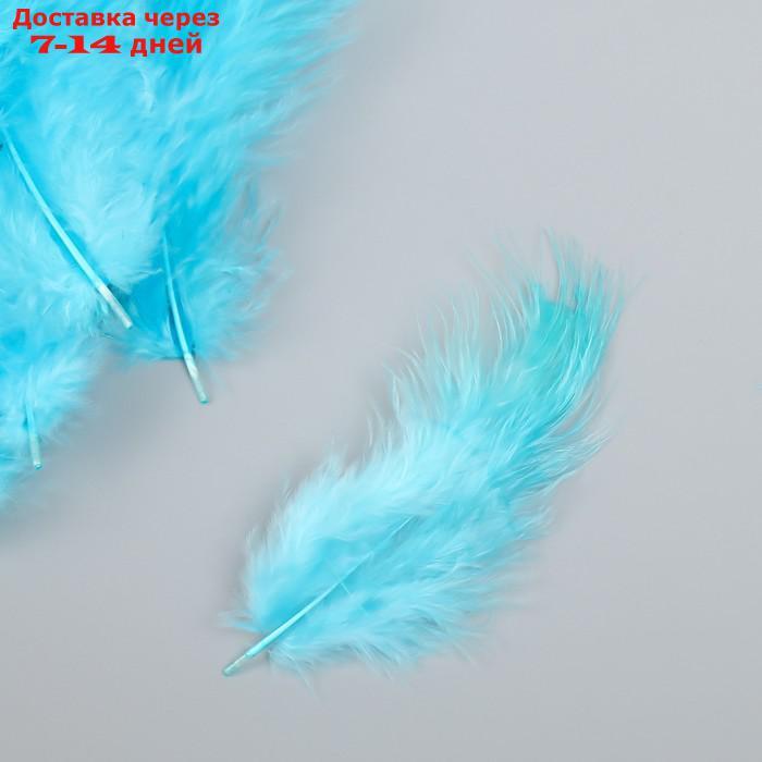 Набор перьев для творчества 30 шт (14-17 см), голубой - фото 3 - id-p227033383