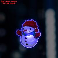 Игрушка световая "Снеговик" 8.5x7.5 см, 1 LED, LR44x3 (в компл.), мерцание, МУЛЬТИ